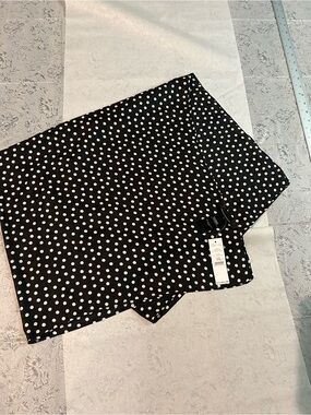 WHBM MILIE DOT BLACK SCARF